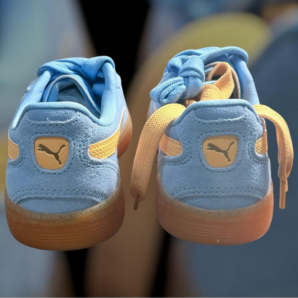 Puma Palermo Moda Xtra Light Blue Almost Apricot Gum Womens Size 6.5 Extra Laces - Picture 6 of 8